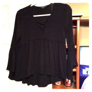 Black flowy blouse